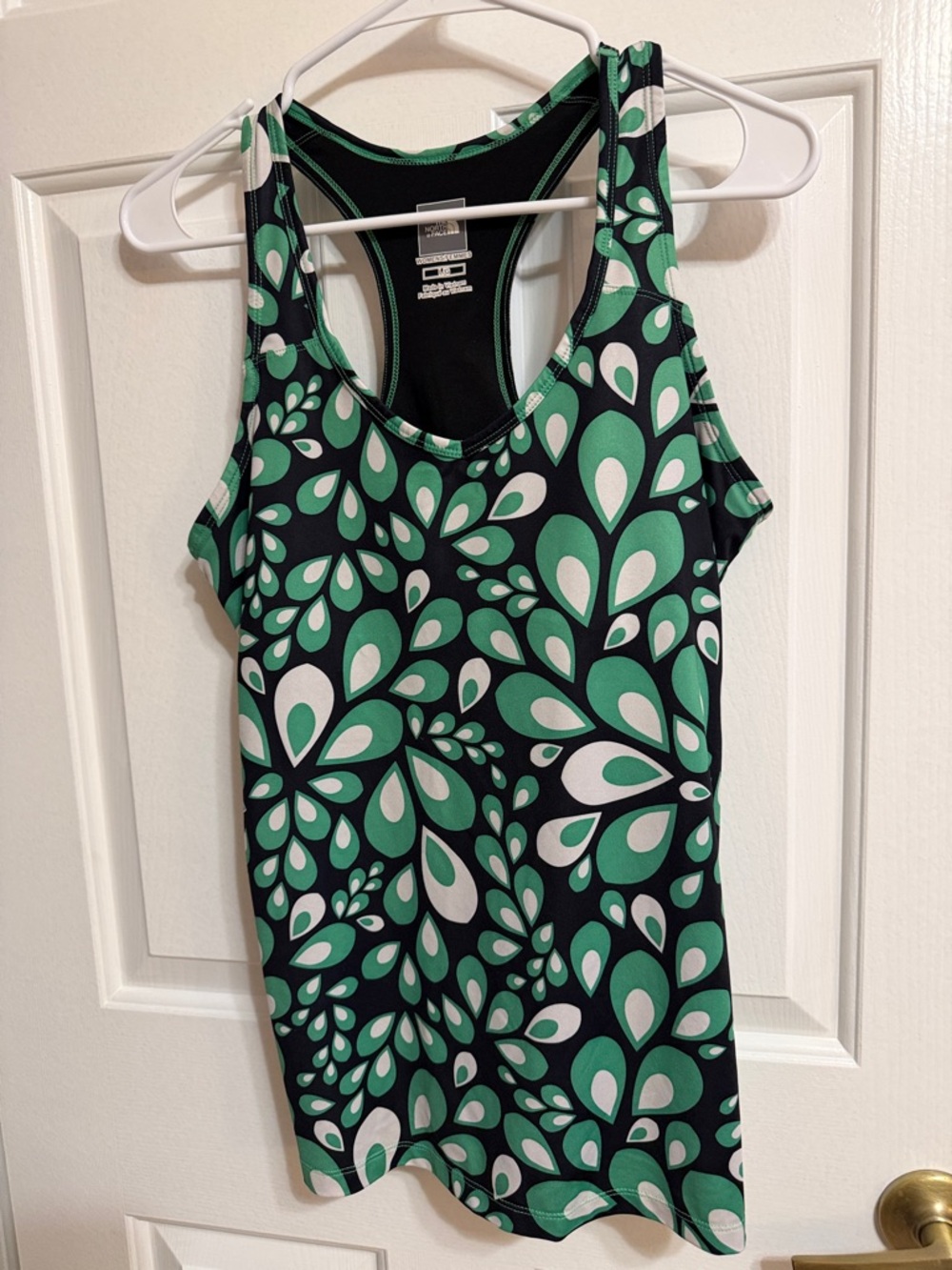 North Face Large Women’s Green Floral Racerback Tank Top